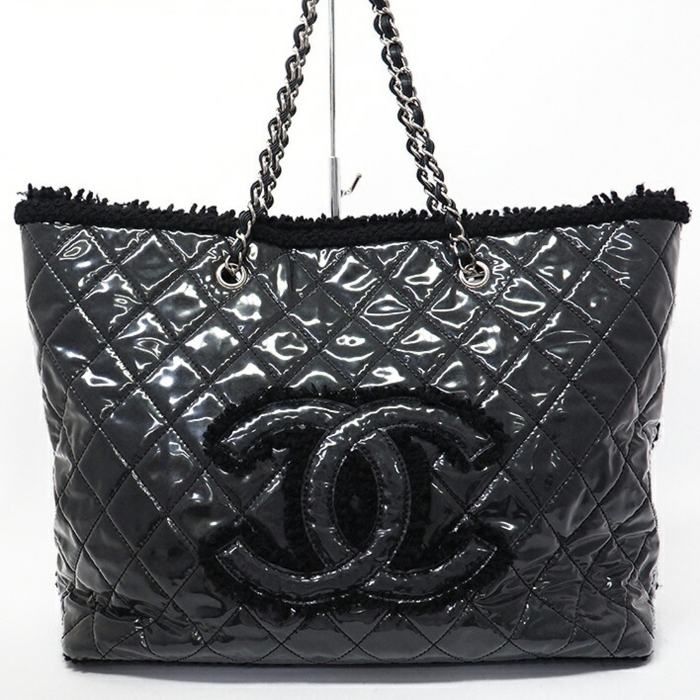 Chanel Patent Vernis Toilette Chain Shoulder Bag Coco Mark